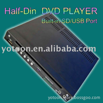 Car Half DIN In-Dash DIVX/MP3/CD/DVD Player+USB/SD Slot CAR 1/2 DIN DVD